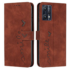 Funda de Cuero Cartera con Soporte Carcasa Y03X para Realme 9 Pro+ Plus 5G Marron