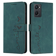 Funda de Cuero Cartera con Soporte Carcasa Y03X para Realme 9i 4G Verde