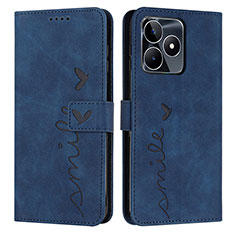 Funda de Cuero Cartera con Soporte Carcasa Y03X para Realme C51 Azul