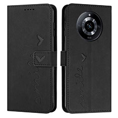 Funda de Cuero Cartera con Soporte Carcasa Y03X para Realme Narzo 60 5G Negro