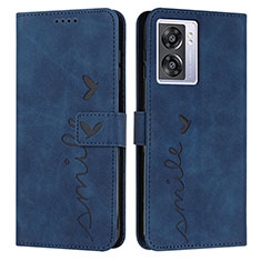 Funda de Cuero Cartera con Soporte Carcasa Y03X para Realme V23 5G Azul