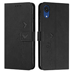 Funda de Cuero Cartera con Soporte Carcasa Y03X para Samsung Galaxy A03 Core Negro