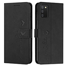 Funda de Cuero Cartera con Soporte Carcasa Y03X para Samsung Galaxy A03s Negro