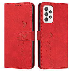 Funda de Cuero Cartera con Soporte Carcasa Y03X para Samsung Galaxy A32 4G Rojo