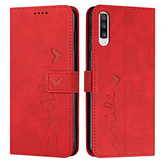 Funda de Cuero Cartera con Soporte Carcasa Y03X para Samsung Galaxy A70 Rojo