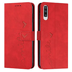 Funda de Cuero Cartera con Soporte Carcasa Y03X para Samsung Galaxy A70S Rojo