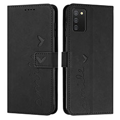 Funda de Cuero Cartera con Soporte Carcasa Y03X para Samsung Galaxy F02S SM-E025F Negro