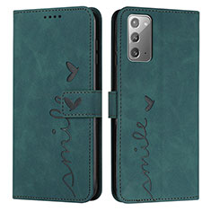 Funda de Cuero Cartera con Soporte Carcasa Y03X para Samsung Galaxy Note 20 5G Verde