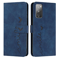 Funda de Cuero Cartera con Soporte Carcasa Y03X para Samsung Galaxy S20 FE 4G Azul