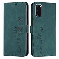 Funda de Cuero Cartera con Soporte Carcasa Y03X para Samsung Galaxy S20 Verde