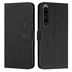 Funda de Cuero Cartera con Soporte Carcasa Y03X para Sony Xperia 1 IV Negro