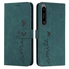 Funda de Cuero Cartera con Soporte Carcasa Y03X para Sony Xperia 1 IV Verde