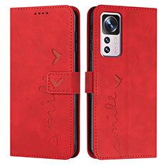 Funda de Cuero Cartera con Soporte Carcasa Y03X para Xiaomi Mi 12T Pro 5G Rojo