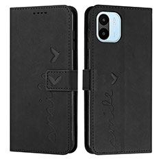 Funda de Cuero Cartera con Soporte Carcasa Y03X para Xiaomi Poco C51 Negro