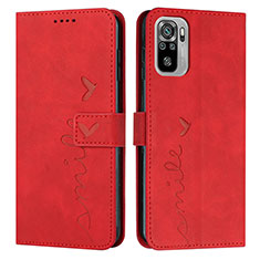 Funda de Cuero Cartera con Soporte Carcasa Y03X para Xiaomi Poco M5S Rojo