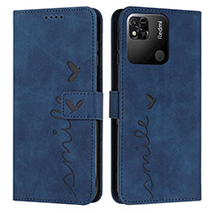 Funda de Cuero Cartera con Soporte Carcasa Y03X para Xiaomi Redmi 10 Power Azul