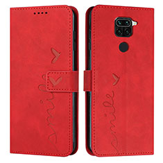 Funda de Cuero Cartera con Soporte Carcasa Y03X para Xiaomi Redmi 10X 4G Rojo