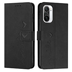 Funda de Cuero Cartera con Soporte Carcasa Y03X para Xiaomi Redmi K40 5G Negro