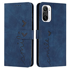 Funda de Cuero Cartera con Soporte Carcasa Y03X para Xiaomi Redmi K40 Pro+ Plus 5G Azul