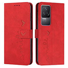 Funda de Cuero Cartera con Soporte Carcasa Y03X para Xiaomi Redmi K50 5G Rojo