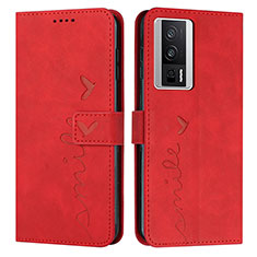 Funda de Cuero Cartera con Soporte Carcasa Y03X para Xiaomi Redmi K60 Pro 5G Rojo