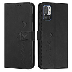 Funda de Cuero Cartera con Soporte Carcasa Y03X para Xiaomi Redmi Note 10T 5G Negro