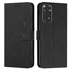 Funda de Cuero Cartera con Soporte Carcasa Y03X para Xiaomi Redmi Note 11 4G (2022) Negro