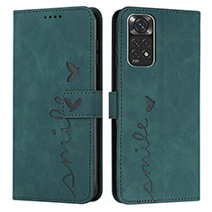 Funda de Cuero Cartera con Soporte Carcasa Y03X para Xiaomi Redmi Note 11 4G (2022) Verde