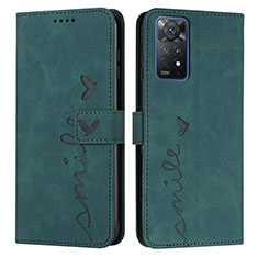 Funda de Cuero Cartera con Soporte Carcasa Y03X para Xiaomi Redmi Note 11 Pro 4G Verde