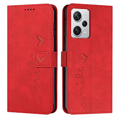 Funda de Cuero Cartera con Soporte Carcasa Y03X para Xiaomi Redmi Note 12 Explorer Rojo