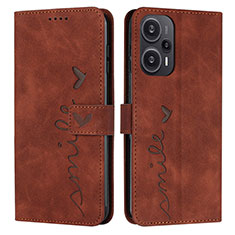 Funda de Cuero Cartera con Soporte Carcasa Y03X para Xiaomi Redmi Note 12 Turbo 5G Marron