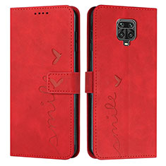 Funda de Cuero Cartera con Soporte Carcasa Y03X para Xiaomi Redmi Note 9S Rojo