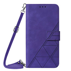 Funda de Cuero Cartera con Soporte Carcasa Y04B para Samsung Galaxy A12 Morado