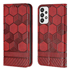 Funda de Cuero Cartera con Soporte Carcasa Y04B para Samsung Galaxy A33 5G Rojo