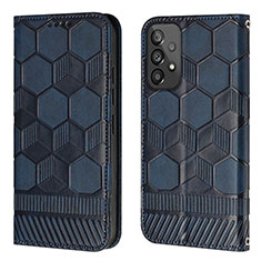 Funda de Cuero Cartera con Soporte Carcasa Y04B para Samsung Galaxy A73 5G Azul