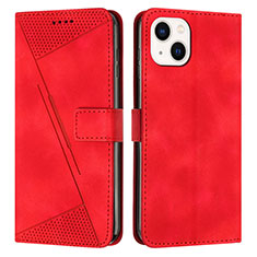 Funda de Cuero Cartera con Soporte Carcasa Y04X para Apple iPhone 13 Rojo