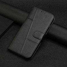 Funda de Cuero Cartera con Soporte Carcasa Y04X para Motorola Moto E22 Negro