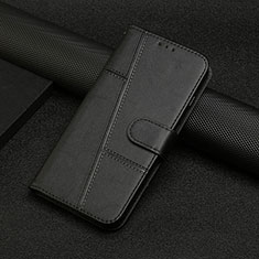 Funda de Cuero Cartera con Soporte Carcasa Y04X para Motorola Moto E22i Negro