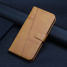 Funda de Cuero Cartera con Soporte Carcasa Y04X para Motorola Moto Edge 30 Lite 5G Marron Claro