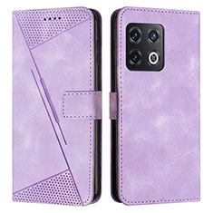 Funda de Cuero Cartera con Soporte Carcasa Y04X para OnePlus 10 Pro 5G Morado