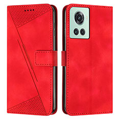 Funda de Cuero Cartera con Soporte Carcasa Y04X para OnePlus 10R 5G Rojo