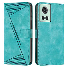 Funda de Cuero Cartera con Soporte Carcasa Y04X para OnePlus 10R 5G Verde