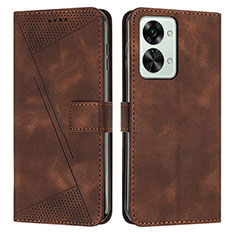 Funda de Cuero Cartera con Soporte Carcasa Y04X para OnePlus Nord 2T 5G Marron