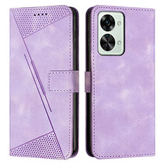 Funda de Cuero Cartera con Soporte Carcasa Y04X para OnePlus Nord 2T 5G Morado