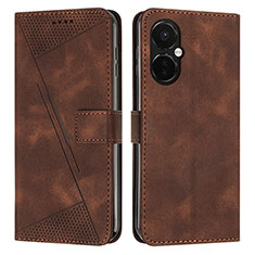 Funda de Cuero Cartera con Soporte Carcasa Y04X para OnePlus Nord CE 3 Lite 5G Marron