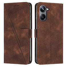 Funda de Cuero Cartera con Soporte Carcasa Y04X para Realme 10 Pro 5G Marron