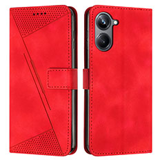 Funda de Cuero Cartera con Soporte Carcasa Y04X para Realme 10 Pro 5G Rojo