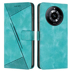 Funda de Cuero Cartera con Soporte Carcasa Y04X para Realme 11 Pro 5G Verde