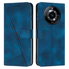 Funda de Cuero Cartera con Soporte Carcasa Y04X para Realme 11 Pro+ Plus 5G Azul