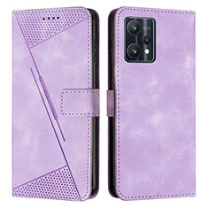 Funda de Cuero Cartera con Soporte Carcasa Y04X para Realme 9 5G Morado